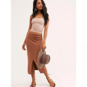 Free People Skyline Midi Knit Skirt Size XS